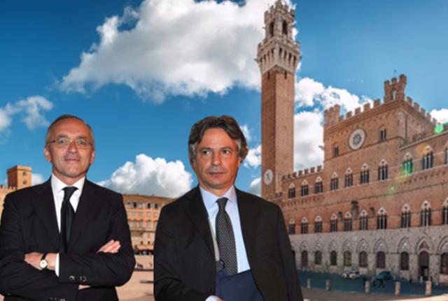 piazza del campo di siena In primo piano Giuseppe Mussari e Antonio Vigni piazza del campo di siena In primo piano Giuseppe Mussari e Antonio Vigni