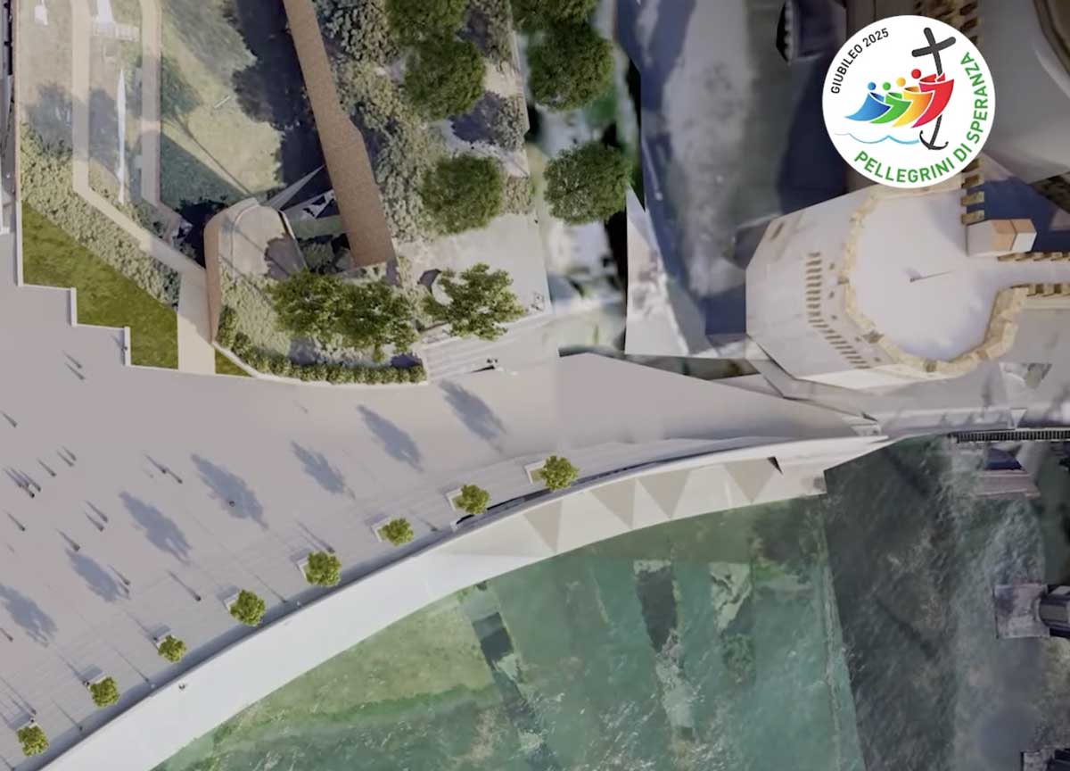 Il rendering del progetto di piazza Pia Il rendering del progetto di piazza Pia