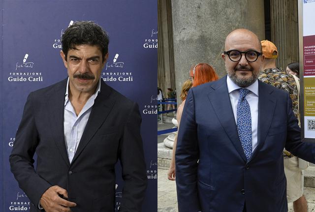 Pierfrancesco Favino e Gennaro Sangiuliano Pierfrancesco Favino e Gennaro Sangiuliano