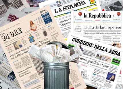 Crisi dei grandi giornali, Corriere e Messaggero perdono lettori. Ma Repubblica fa il botto