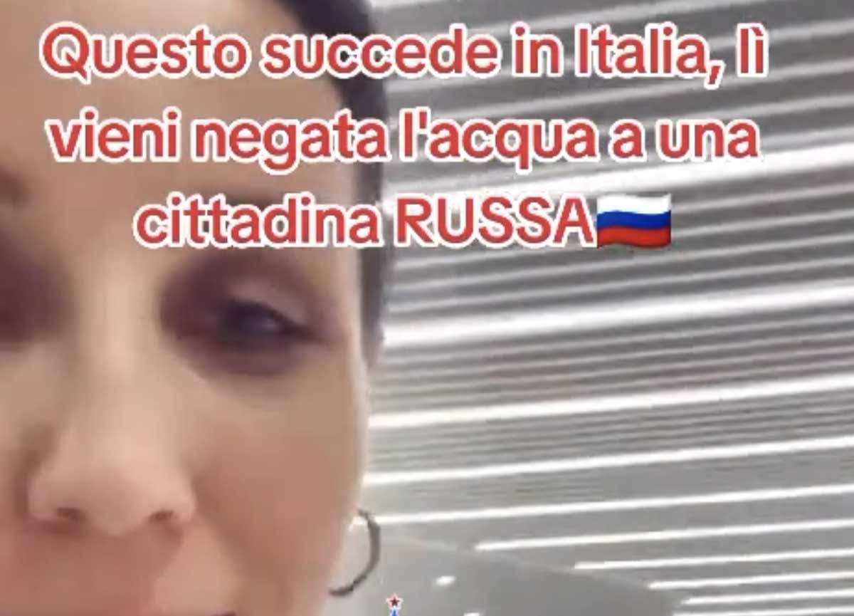 Acqua negata perché russa Acqua negata perché russa