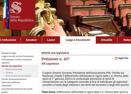 Riforma dello sport: la proroga in Senato