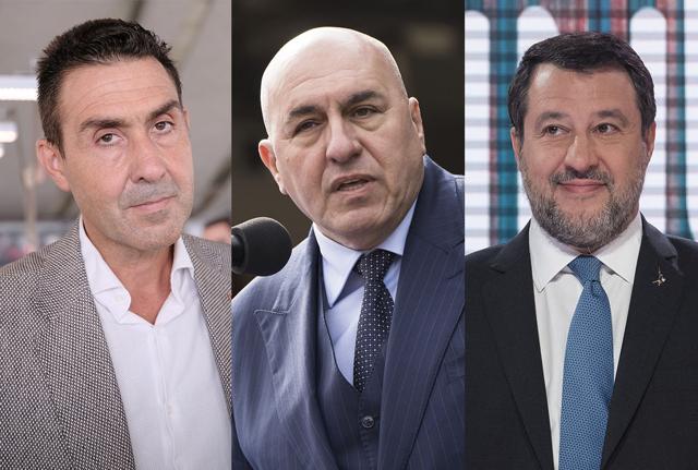 Roberto Vannacci, Guido Crosetto e Matteo Salvini Roberto Vannacci, Guido Crosetto e Matteo Salvini