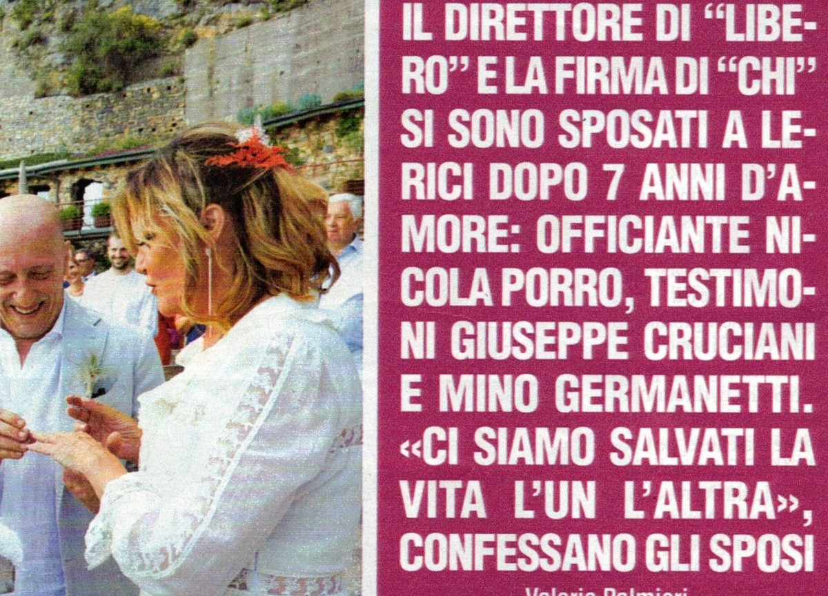 Matrimonio Sallusti Groppelli. Fonte settimanale Chi Matrimonio Sallusti Groppelli. Fonte settimanale Chi
