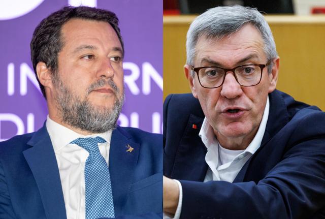 Matteo Salvini Maurizio Landini Matteo Salvini Maurizio Landini