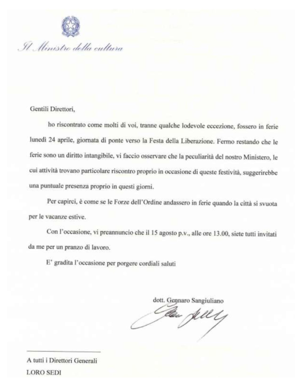 sangiuliano lettera