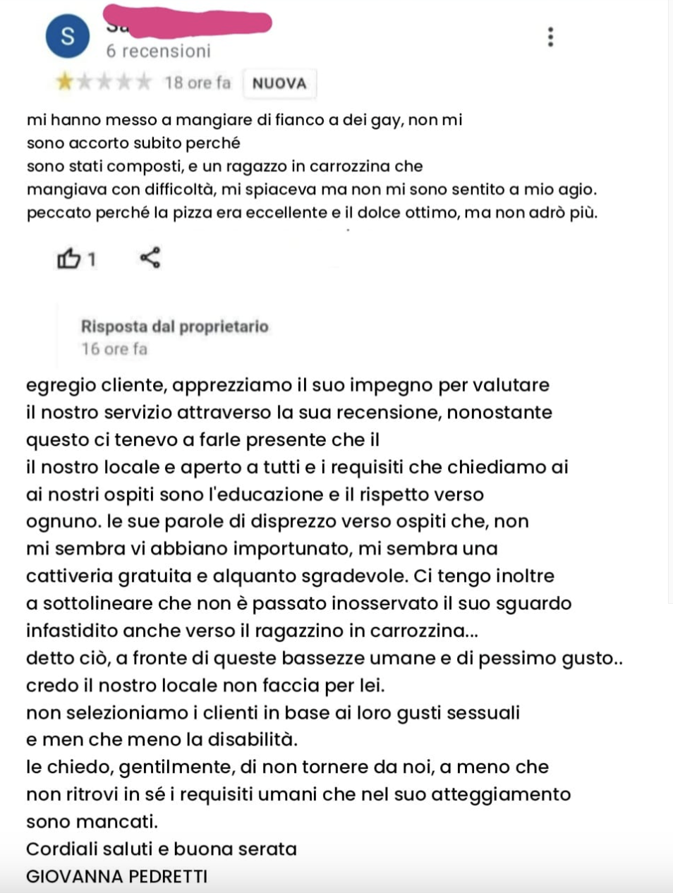 recensione pedretti