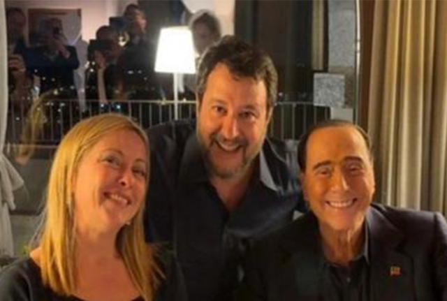 Giorgia Meloni, Matteo Salvini e Silvio berlusconi Giorgia Meloni, Matteo Salvini e Silvio berlusconi