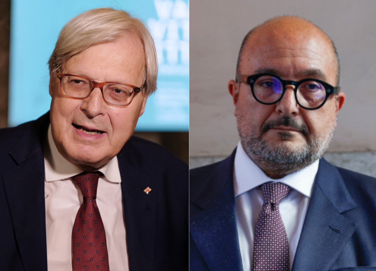 Vittorio Sgarbi Gennaro Sangiuliano Vittorio Sgarbi Gennaro Sangiuliano