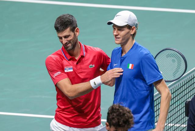 Sinner e Djokovic (foto Ipa) Sinner e Djokovic (foto Ipa)