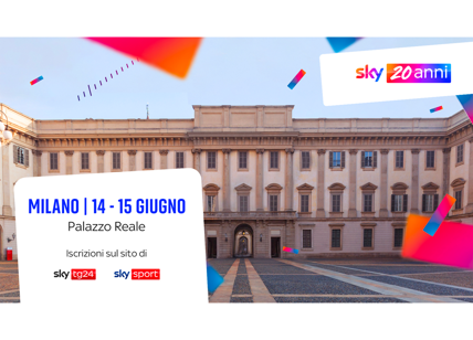 Sky celebra 20 anni con un grande evento al Palazzo Reale di Milano
