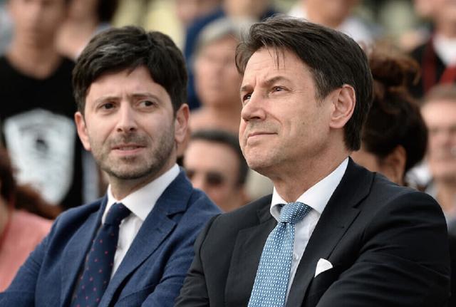 Roberto Speranza e Giuseppe Conte Roberto Speranza e Giuseppe Conte