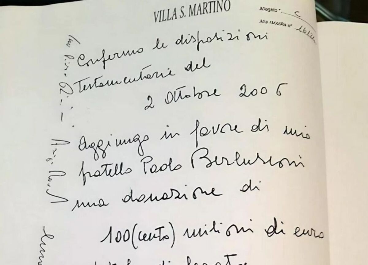 Testamento di Silvio Berlusconi Testamento di Silvio Berlusconi