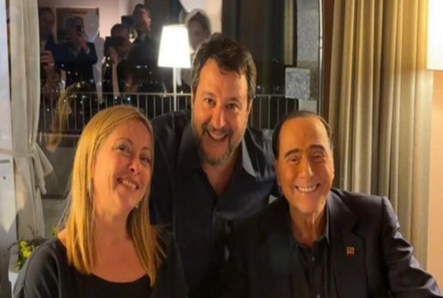 Meloni, Salvini e Berlusconi Meloni, Salvini e Berlusconi