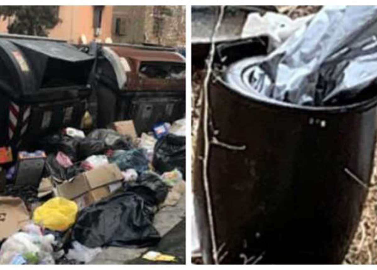 L'urna buttata al cassonetto L'urna buttata al cassonetto