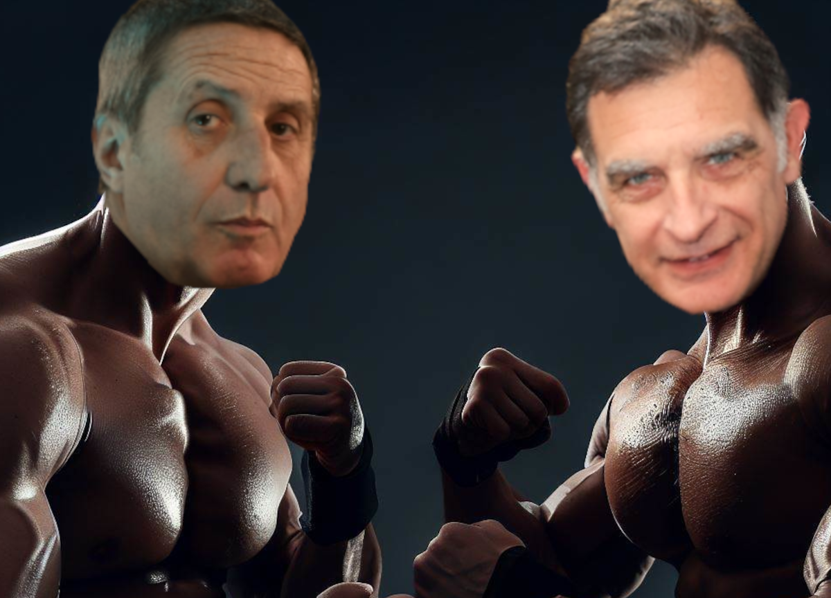 Vignetta Tiberio Timperi e Gianmarco Chiocci Vignetta Tiberio Timperi e Gianmarco Chiocci