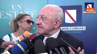 Pnrr, De Luca: "Fitto e il Vesuvio i piÃ¹ grandi produttori di fumo al mondo"