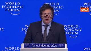 Il presidente argentino Milei al Wef di Davos: "Non lasciatevi intimorire. Viva la libertà, ca**o"