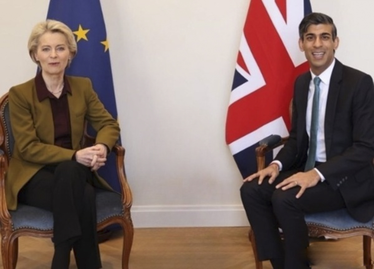 Ursula Von der Leyen e Rishi Sunak Ursula Von der Leyen e Rishi Sunak