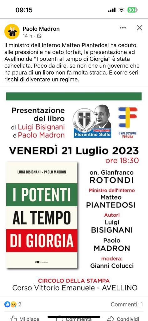 Madron libro Bisignani