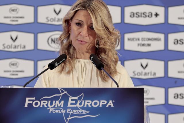 La ministra del Lavoro e vicepremier spagnola Yolanda Diaz La ministra del Lavoro e vicepremier spagnola Yolanda Diaz