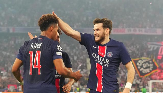 Kvaratskhelia e Doue - Foto Lapresse Kvaratskhelia e Doue - Foto Lapresse