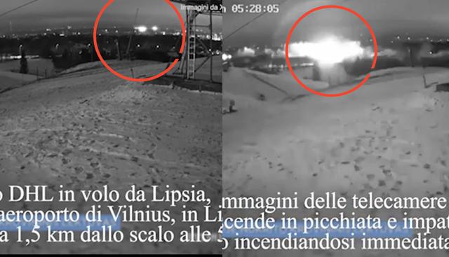L'aereo in picchiata, lo schianto e l'esplosione L'aereo in picchiata, lo schianto e l'esplosione
