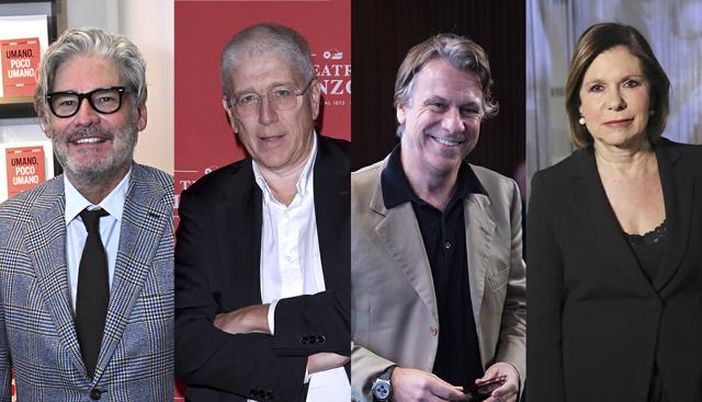 Paolo Del Debbio, Mario Giordano, Nicola Porro e Bianca Berlinguer Paolo Del Debbio, Mario Giordano, Nicola Porro e Bianca Berlinguer