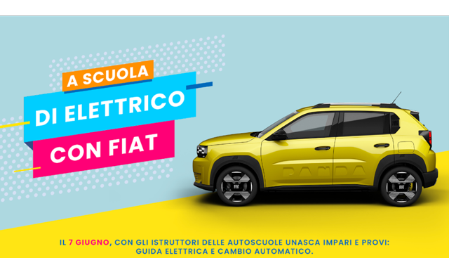 FIAT porta l'elettrico tra i cittadini: test drive e formazione in tutta Italia con UNASCA