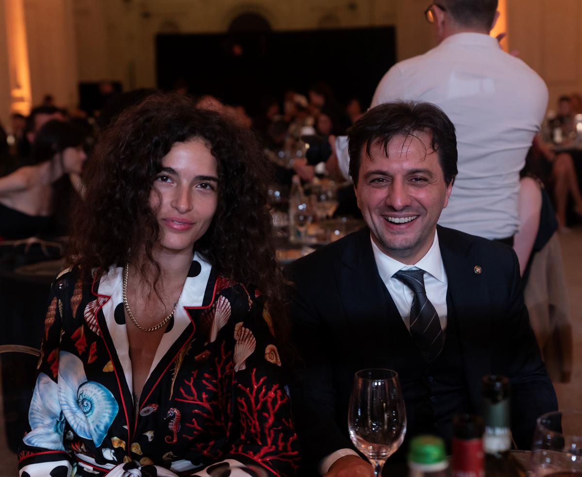 La top model Chiara Scelsi con Michele Briamonte