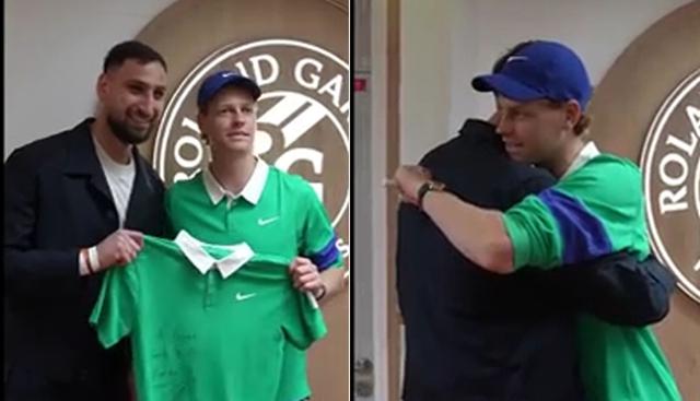 Roland Garros, due giovani campioni italiani si incontrano: l'abbraccio tra Sinner e Donnarumma. VIDEO