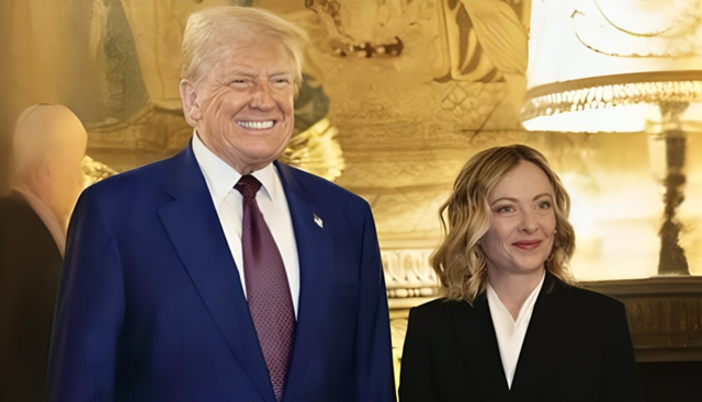 Giorgia Meloni e Donald Trump 