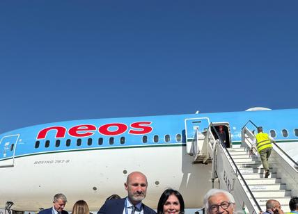 Oropan, Benvenuto con friselle per il primo volo Bari - New York