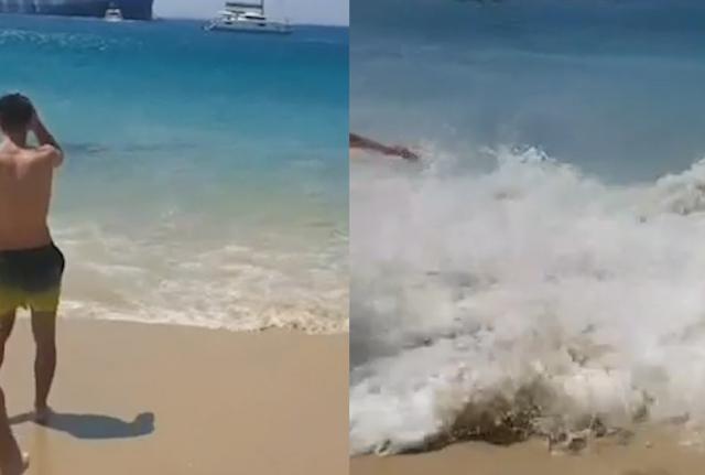 Paura a Mykonos, il traghetto sbaglia manovra: onda anomala travolge i bagnanti. Alcuni feriti. VIDEO Paura a Mykonos, il traghetto sbaglia manovra: onda anomala travolge i bagnanti. Alcuni feriti. VIDEO