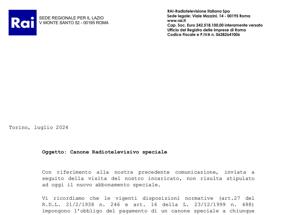 lettera rai canone tablet lettera rai canone tablet