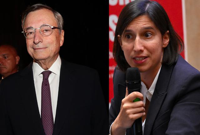 Mario Draghi - Elly Schlein Mario Draghi - Elly Schlein