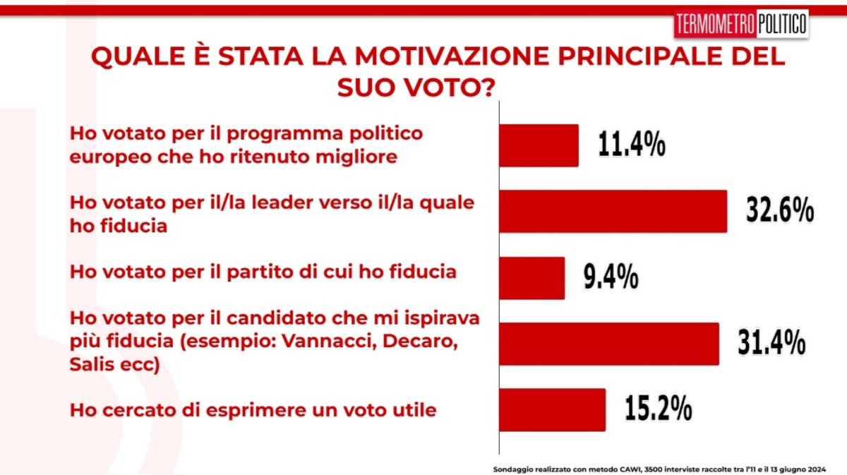 motivazioni voto elezioni europee 2024