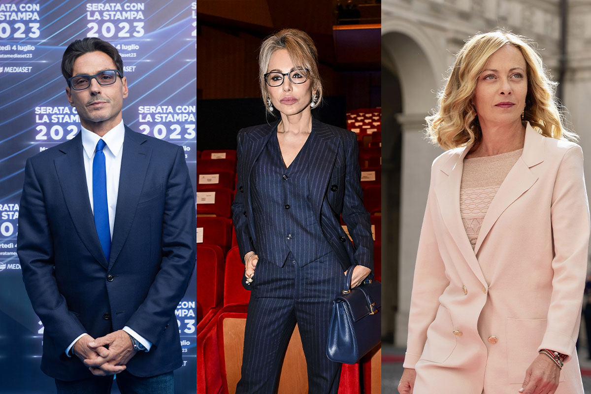 Pier Silvio Berlusconi - Marina Berlusconi - Giorgia Meloni Pier Silvio Berlusconi - Marina Berlusconi - Giorgia Meloni