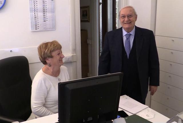 prof. Michele Poerio, presidente di FEDERSPEV e una sua valente collaboratrice prof. Michele Poerio, presidente di FEDERSPEV e una sua valente collaboratrice