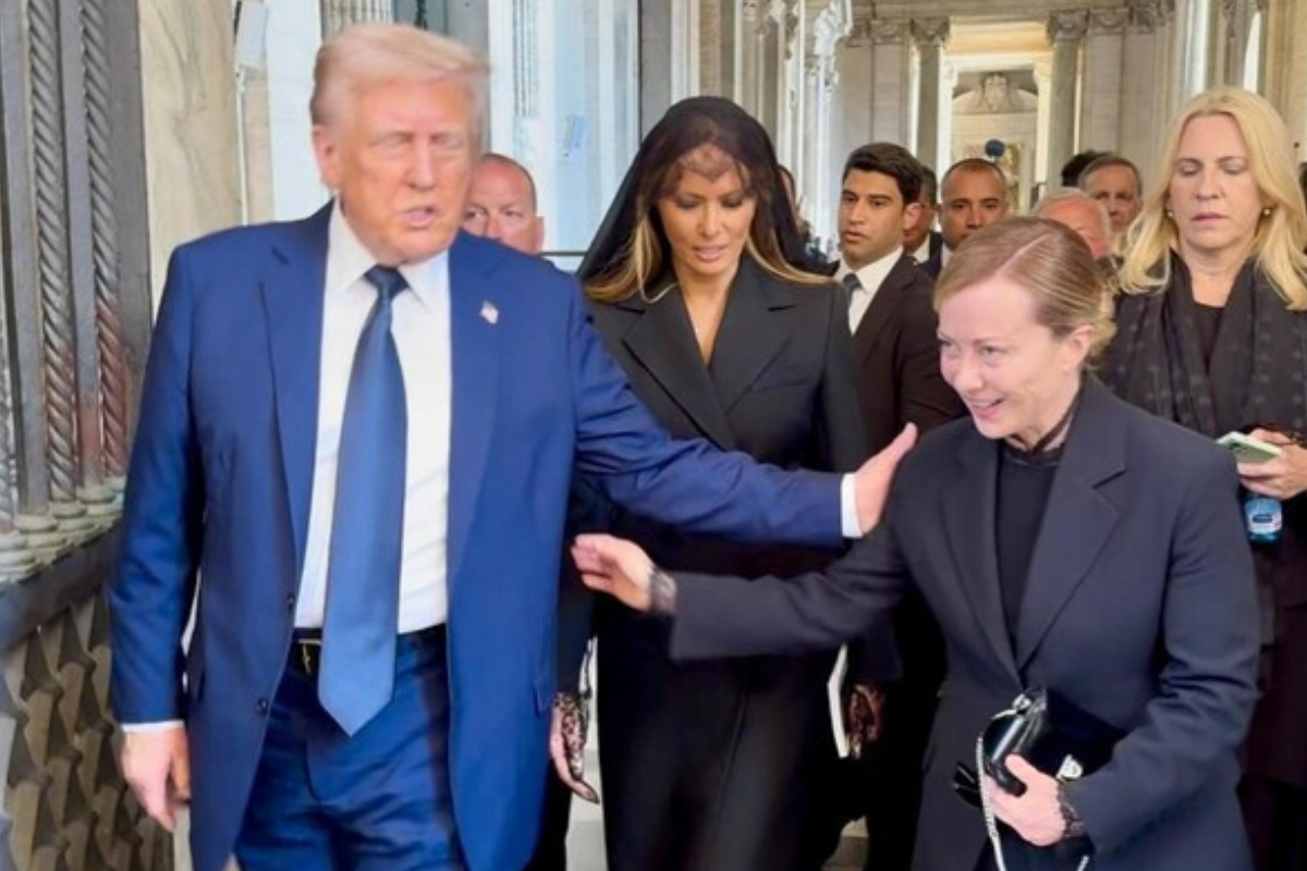 Meloni Trump funerali Papa Francesco Meloni Trump funerali Papa Francesco