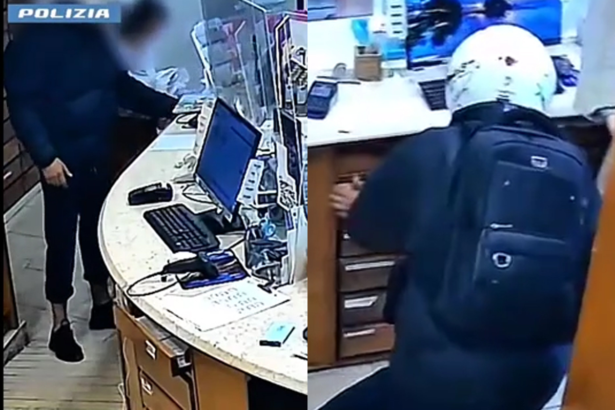 Rapina in farmacia a Roma, il video ripreso dalle telecamere di sorveglianza Rapina in farmacia a Roma, il video ripreso dalle telecamere di sorveglianza