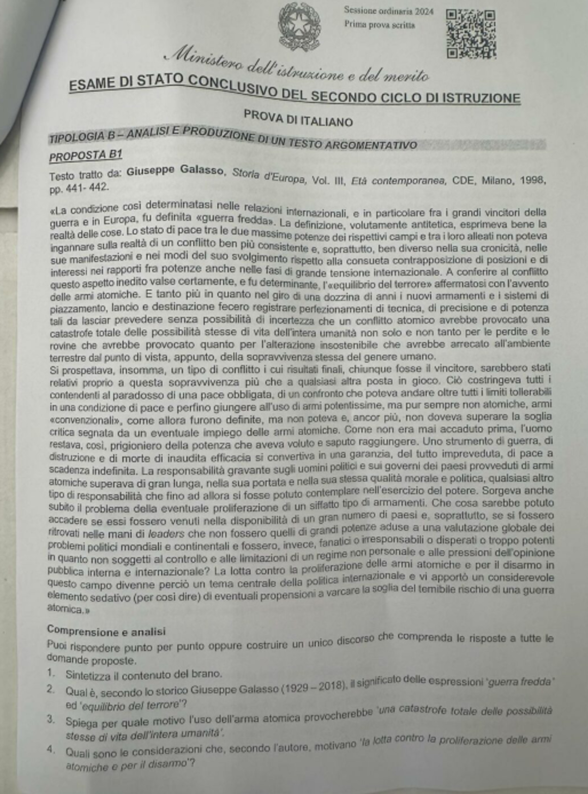 Maturità 2024, ecco le foto di temi e tracce della prima prova scritta in diretta Maturità 2024, ecco le foto di temi e tracce della prima prova scritta in diretta