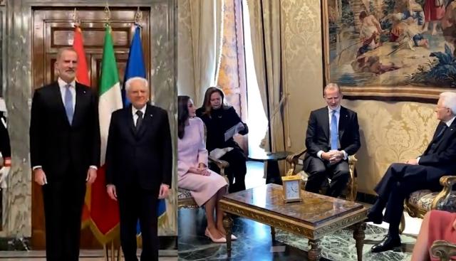 Sergio Mattarella e i Reali di Spagna Sergio Mattarella e i Reali di Spagna