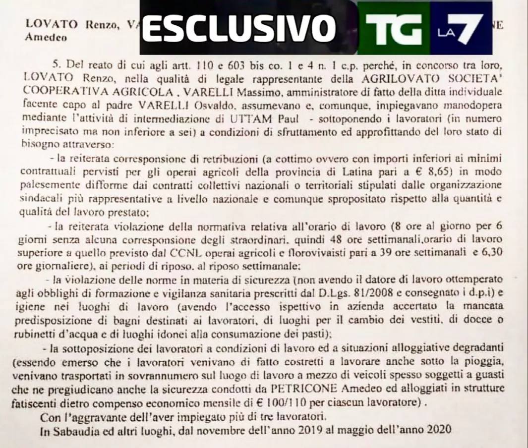 bracciante la7