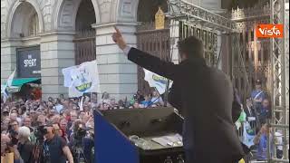 Europee, ecco la piazza che accoglie Salvini a Milano vista dal palco