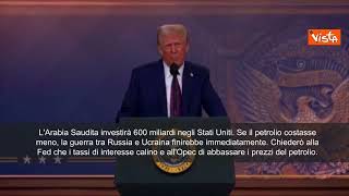 Trump: "L'Arabia Saudita investirà 600 miliardi negli Stati Uniti"