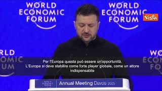 Zelensky a Davos: "Europa sia protagonista, non aspetti di vedere che farà Trump". VIDEO