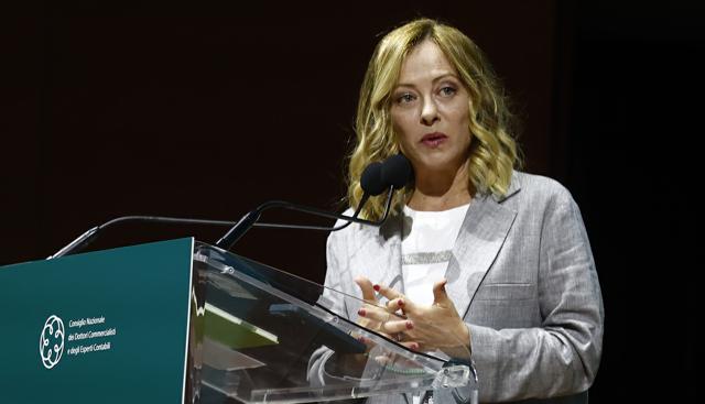 Giorgia Meloni a Stati Generali dei Commercialisti a Roma Giorgia Meloni a Stati Generali dei Commercialisti a Roma