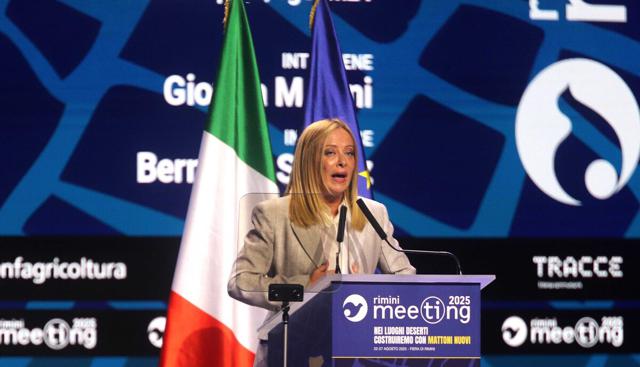 Il Presidente del Consiglio Giorgia Meloni interviene al Meeting di Rimini Il Presidente del Consiglio Giorgia Meloni interviene al Meeting di Rimini