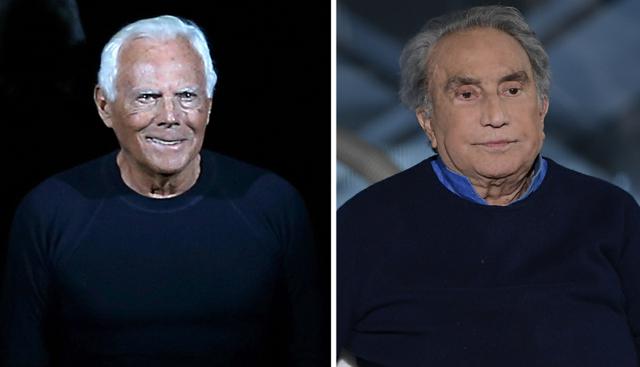 Giorgio Armani ed Emilio Fede Giorgio Armani ed Emilio Fede
